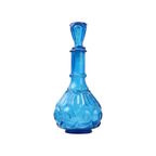 Vintage Karaf Kobalt Blauw Glas Le Smith Glass Co Maan Sterren Sixties Vs 32Cm thumbnail 6