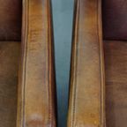 Set Van 2 Mooie En Comfortabele Schapenleren Art Deco Design Fauteuils Met Een Prachtige Kleur thumbnail 4