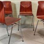 Set Van 4 Vintage Pagholz Stoelen, Elmar Flötotto thumbnail 17