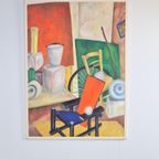 Vintage Schilderij Postwar Contemporary Stilleven Rietveld thumbnail 3