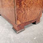 Compleet Wortelhouten Art Deco Bureau thumbnail 15