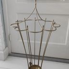 Vintage Paraplustandaard Goudkleurig thumbnail 6