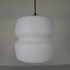 Vintage Hanglamp Met Opaline Glazen Bol, Jaren 60 thumbnail 10