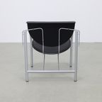 2X Postmoderne Fauteuil “Kokatu” Leer M.A. Ciganda Akaba, 1980S Zwart thumbnail 6