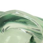Vintage Groene Kristallen Schaal Val Saint Lambert Jaren 60 thumbnail 3