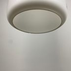 Enorme Zeldzame Hanglamp Van Mat WIT Glas Van Peill En Putzler Xl 1960 thumbnail 7