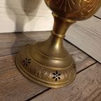 Antieke Koperen Olielamp, In Zeer Nette Staat. thumbnail 4
