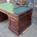 Klassiek Engels Bureau, Partnerdeks, Schrijftafel, 2-zijdig thumbnail 5