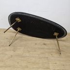 Vintage (60s) Salontafel Zwart Marmeren Blad / Koffietafel / Vintage Coffeetable Marble Top thumbnail 2