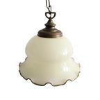 Vintage Opaline Glazen Hanglamp, Jaren '60/'70 thumbnail 3