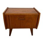 Vintage Nachtkastjes Set Van 2 Teak Fineer Jaren 60 thumbnail 4