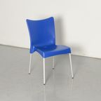 Siesta Kantinestoel, Blauw, 4-Poot Onderstel thumbnail 2