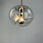 1 Of 4 Waved Glass And Chrome Peill & Putzler Futura Pendant Light, 1970 Medium thumbnail 5