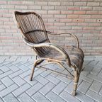 Bruine Bamboe Fauteuil Tuinstoel thumbnail 6