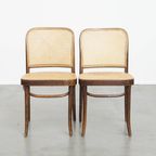 Set Van 2 Tijdloze En Charmante Bistro Stoeltjes In De Stijl Van Thonet Met Uniek Houten Frame thumbnail 2