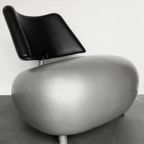 Unieke Leolux Pallone Fauteuil Zwart Zilvergrijs thumbnail 10