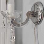 Vintage Brocante Wandlampje Met Glazen Pegels thumbnail 6