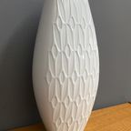 Large Vintage White Ceramic Vase By Alka Kunst Bavaria thumbnail 3