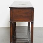 Prachtige Antieke Engelse Double Based Side Table/ Dressoir Van Eikenhout thumbnail 4