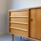 Vintage Houten Dressoir Met 4 Lades En 2 Schuifdeurtjes thumbnail 10