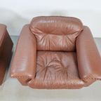 Vintage Set Of 2 De Sede Ds 101 Fauteuil Dik Bruin Leer ’70 thumbnail 18