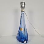 Blue Val Saint Lambert Glass Table Light, Belgium 1950S thumbnail 11