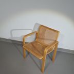 Beech Wood And Webbing Side Chair By Olivo Pietro, Italy, 1970s thumbnail 5
