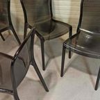 Set Van 4 Vintage Plexiglass Stoelen Eetkamerstoelen thumbnail 5