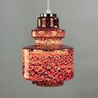 Purple Snake Skin Pattern Glass Pendant Light By Herda, 1970 thumbnail 2