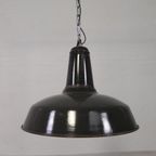 Industriele Hanglamp Met Geemailleerde Stalen Kap thumbnail 5