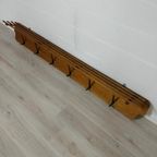 Vintage Midcentury Houten Kapstok | Hoedenplank Xxl thumbnail 4