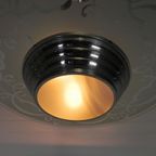 Art Deco Hanglamp Met Glazen Schijf, Jaren 30 thumbnail 16