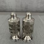 Uitzonderlijk Mooi Vintage Peper- En Zoutvaatje In Zilver 925. thumbnail 6