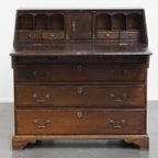 Tijdloze En Charmante Antieke Engelse Eikenhouten Secretaire/ Ladekast Met Een Mooi Interieur thumbnail 11