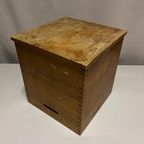 Grenen Houten Kruk Of Bak Jaren 60 70 thumbnail 8