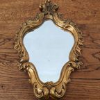 Vintage Hollywood Regency Spiegel Kuifspiegel Met Planchet thumbnail 3