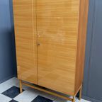 Blonde Wood Asymmetrical Shelving Cabinet By Jitona thumbnail 6