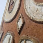 Zeer Groot Asmat Houten Oorlogs Schild (Papoea-Nieuw-Guinea) H:186Cm Papua New Guinea Aboriginal Art thumbnail 5