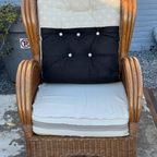 Vintage Wicker Armchair, thumbnail 4