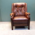 Elegante Vintage Leren Fauteuil Uit 1963 thumbnail 14