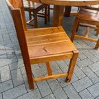 Vintage Eetkamerset – 6 Stoelen En Verstelbare Tafel thumbnail 9