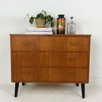 Scandinavisch Vintage Teak Fineren Ladekast Hafjell thumbnail 2