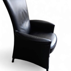 2 X Armchair By Wittmann /design Paolo Piva / Model Alta Highback / Black Leather thumbnail 2