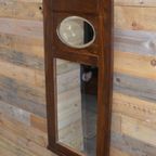 Spiegel Art-Deco Met Eikenhouten Lijst thumbnail 2