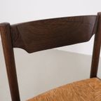 Mid-century Wengé Eetkamerstoelen Met Rotan Zitting - Set Van 4 thumbnail 6