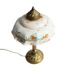 Vintage Art-Deco Tafellampje Met Opaline Glazen Kap, Jaren '20/'30 thumbnail 3