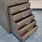 Vintage Industriële Metalen Ladekast Ladenkast Metaal thumbnail 9