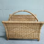 Vintage Riet/Rotan/Wicker Magazine Tijdschiften Houder thumbnail 7