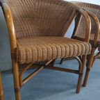 Vintage Jaren 70 Rohé Design Rotan/pitriet Fauteuil/stoel(en) thumbnail 8