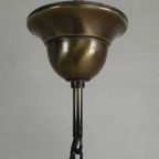 Art Deco Hanglamp Met 6 Hoekige Kap Aan Ketting, Jaren 30 thumbnail 13